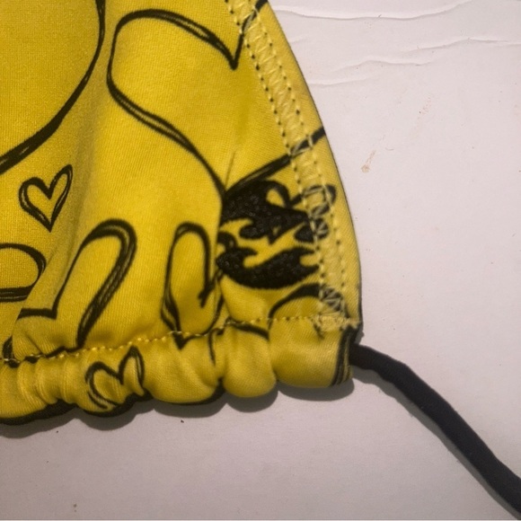 Billabong S Black Yellow Womens 2n1 Reversible Bikini Bra Top Swimsuit - Picture 6 of 9